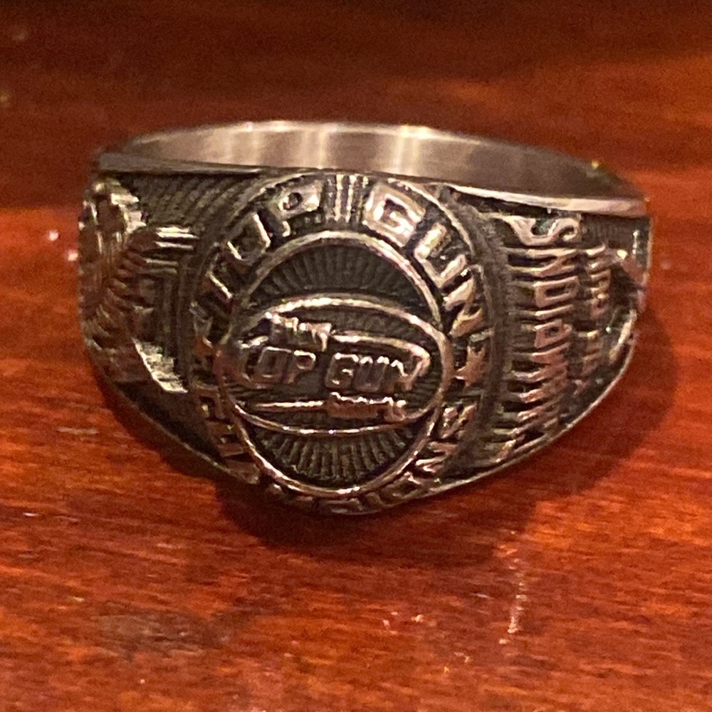 Top Gun  Baseball Stainless Steel Ring.